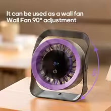 Portable Smart Cooling Fan – 4000mAh Rechargeable Desk Fan with Remote
