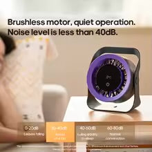 Portable Smart Cooling Fan – 4000mAh Rechargeable Desk Fan with Remote